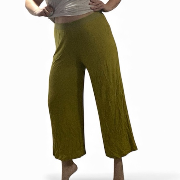 Flawed Tencel Lounge Pants Women’s XL Vibrant Mustard Green - Picture 2 of 15